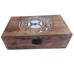 CAJA madera rectangular tallado